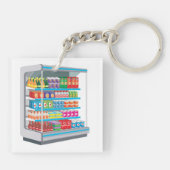 Supermarket Dairy Fridge Sleutelhanger (Achterkant)