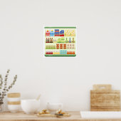 Supermarket Goods Shelf Poster (Keuken)