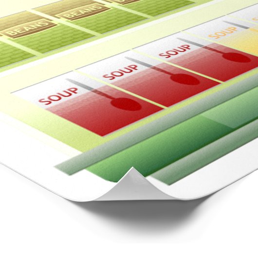 Supermarket Goods Shelf Poster (Hoek)