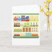 Supermarket Goods Shelf Wenskaarten Kaart (Gele Bloem)