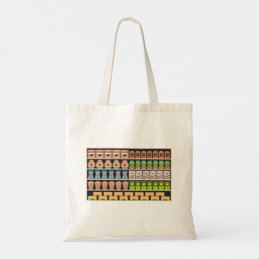 Supermarket Shelf Canvas tas (Achterkant)