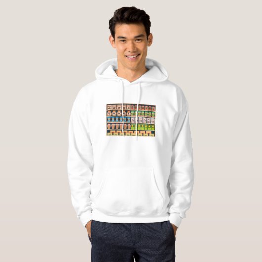 Supermarket Shelf Mannen Hoodie (Voorkant volledig)