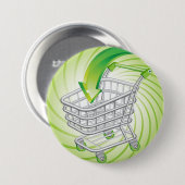 Supermarket Shopping Cart Ronde Button 7,6 Cm (Voorkant /achterkant)