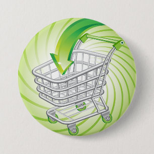 Supermarket Shopping Cart Ronde Button 7,6 Cm