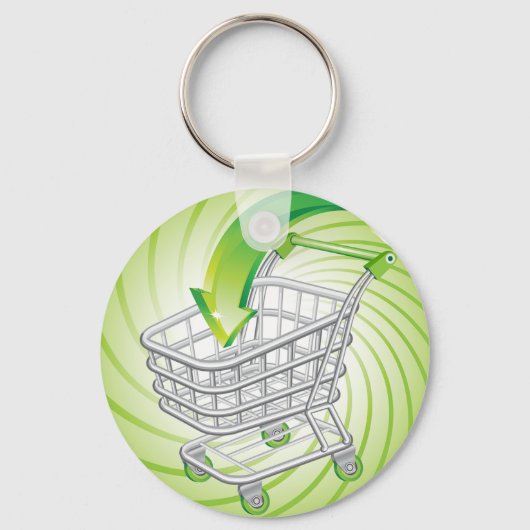 Supermarket Shopping Cart Sleutelhanger (Voorkant)