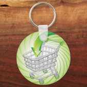 Supermarket Shopping Cart Sleutelhanger (Voorkant)