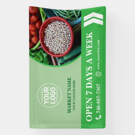 Supermarkt aangepaste banner (Verticaal)