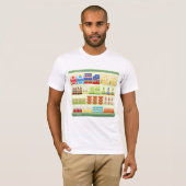 Supermarkt Goederen Plank Mannen T-shirt (Voorkant volledig)