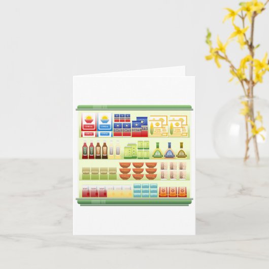 Supermarkt Goederen Plank Note Kaarten (Gele Bloem)