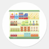 Supermarkt Goederen Plank Stickers (Voorkant)