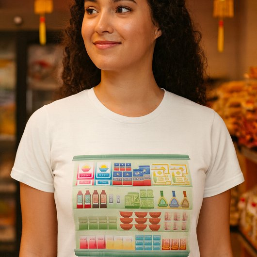 Supermarkt Goederen Plank Vrouwen T-shirt