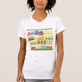 Supermarkt Goederenrek Dames T-Shirt (Voorkant)