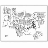 Supermarkt heeft verkeerslichten in de gangpaden.  sticker (Voorkant)