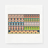 Supermarkt Shelf Paper Napkins Servet (Voorkant)