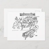 Supermarkt Store Detectives Grappig Briefkaart (Voorkant / Achterkant)