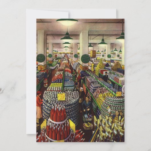  supermarkt voor voedingsmiddelen en dranken kaart (Voorkant)