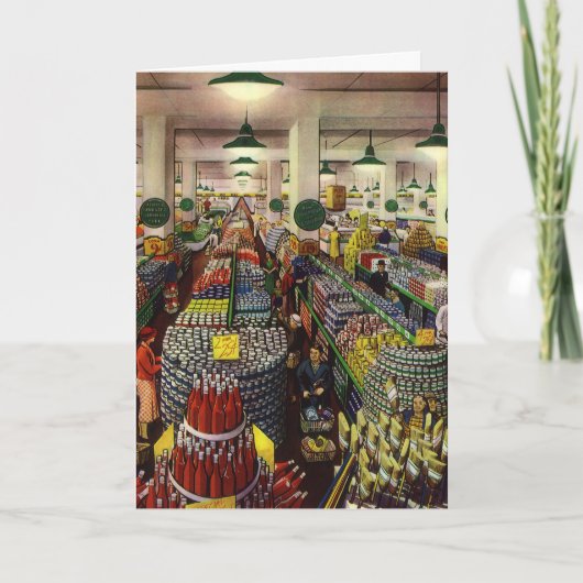  supermarkt voor voedingsmiddelen en dranken kaart (Voorkant)