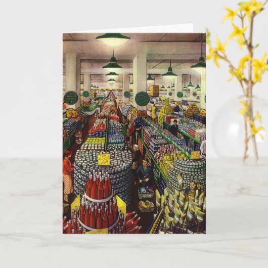  supermarkt voor voedingsmiddelen en dranken kaart (Gele Bloem)