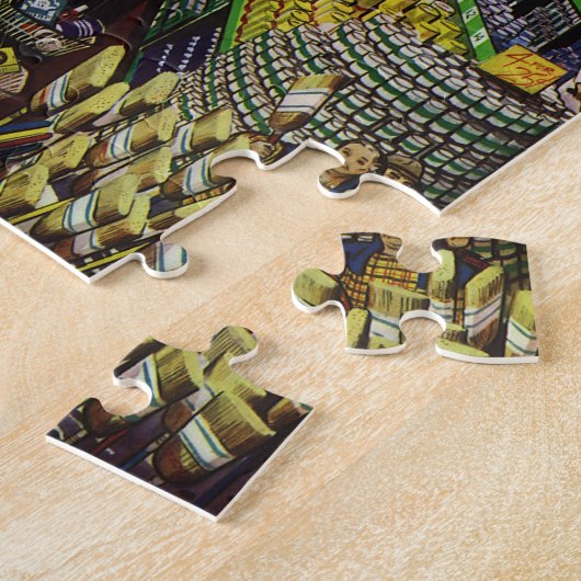  supermarkt voor voedingsmiddelen en dranken legpuzzel (Zijkant)