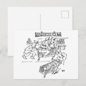 Supermarkt winkel detectives Grappig Briefkaart (Voorkant / Achterkant)