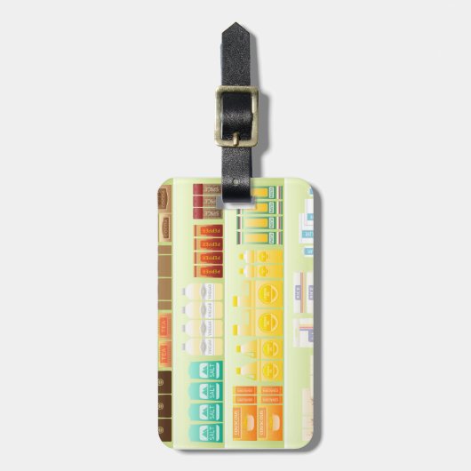 supermarktplank koffietheedranen bagagelabel (Voorkant verticaal)