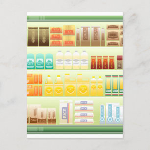 supermarktplank koffietheedranen briefkaart