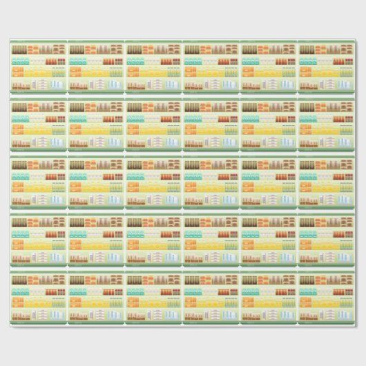 supermarktplank koffietheedranen cadeaupapier (Vlak)