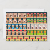 Supermarktschap Uitnodigingen (Voorkant)