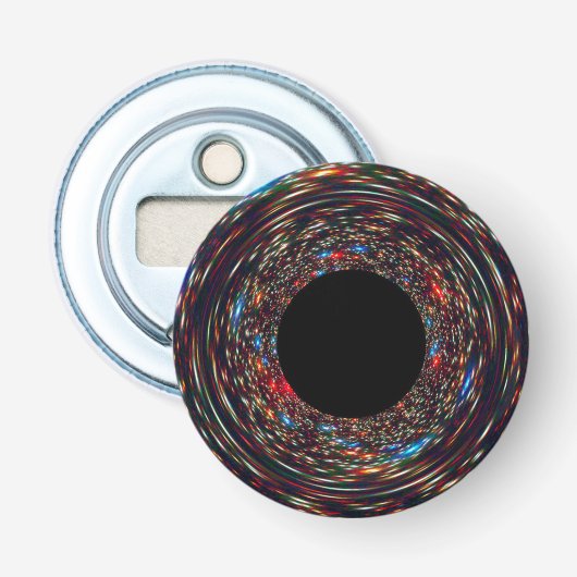 Supermassieve zwarte hol button flesopener (Voorkant)