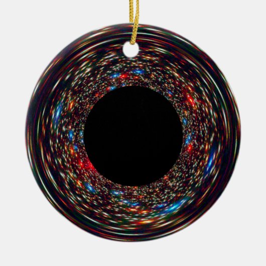 Supermassieve zwarte hol keramisch ornament (Voorkant)