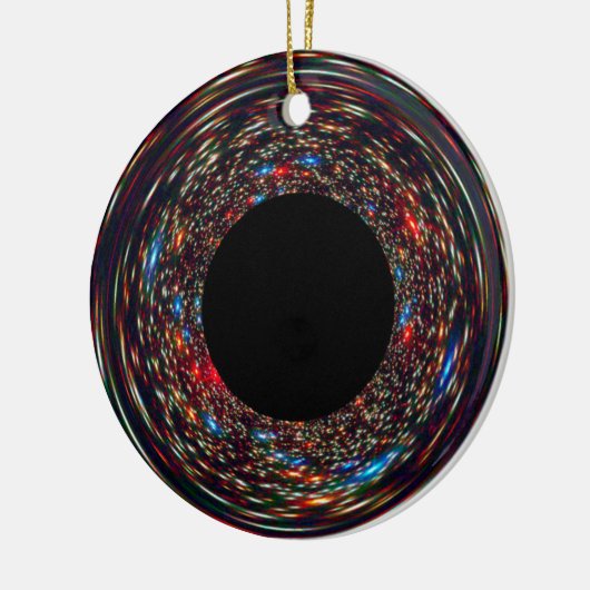 Supermassieve zwarte hol keramisch ornament (Links)