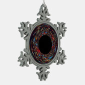 Supermassieve zwarte hol tin sneeuwvlok ornament (Links)