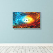 Supermassieve zwarte-holeillustratie canvas afdruk (Insitu (Houten vloer))