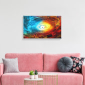 Supermassieve zwarte-holeillustratie canvas afdruk (Insitu (Woonkamer))