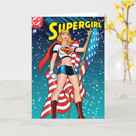 Supermeisje Kaart (Gele Bloem)