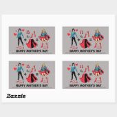 Supermeisje | Mijn moeder = Mijn helo Rechthoekige Sticker (Vel)