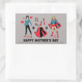 Supermeisje | Mijn moeder = Mijn helo Rechthoekige Sticker (Tas)