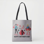 Supermeisje| Mijn moeder = Mijn helo Tote Bag (Voorkant)