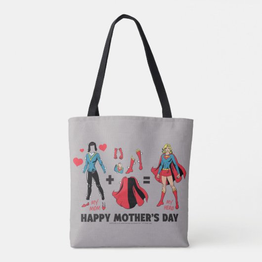 Supermeisje| Mijn moeder = Mijn helo Tote Bag (Achterkant)
