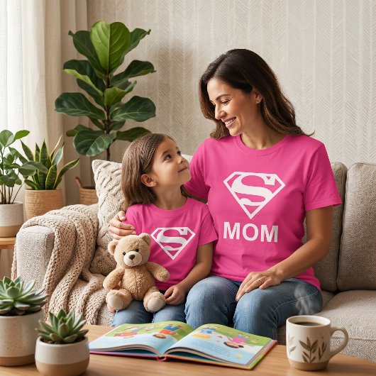 Supermeisje Moeder Matchen T-shirt