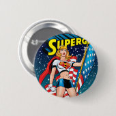 Supermeisje Ronde Button 5,7 Cm (Voorkant /achterkant)