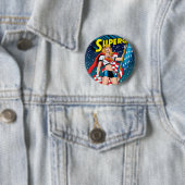 Supermeisje Ronde Button 5,7 Cm (In situ)