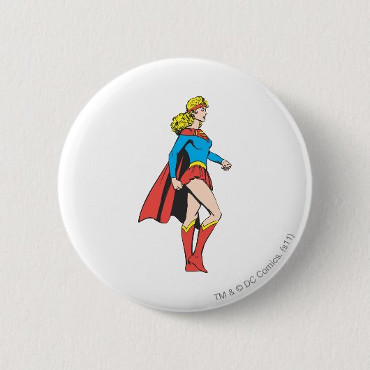 Supermeisjesprofiel Ronde Button 5,7 Cm (Voorkant)