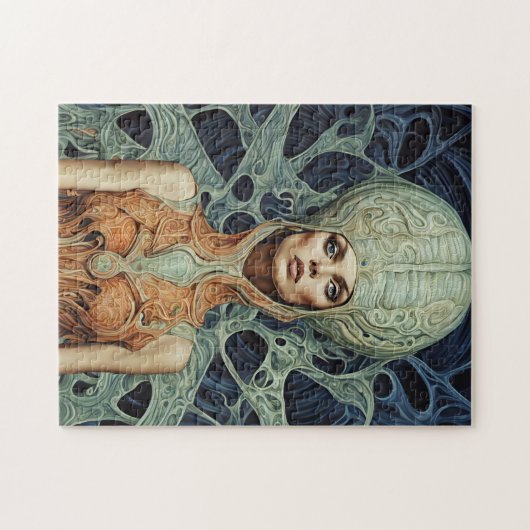 Supermodel buitenaardse vrouw legpuzzel (Horizontaal)