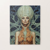 Supermodel buitenaardse vrouw legpuzzel (Verticaal)