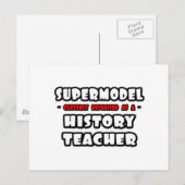 Supermodel.. geschiedenisdocent briefkaart (Voorkant / Achterkant)