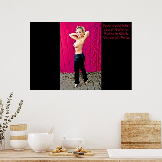 Supermodel Ishah Laurah in Gloria Vanderbilt Pants Poster (Keuken)