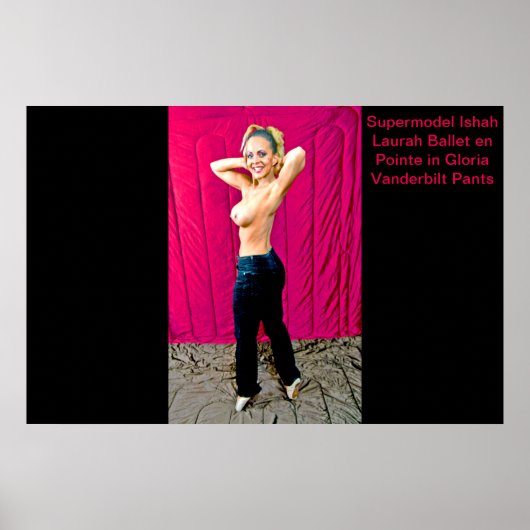 Supermodel Ishah Laurah in Gloria Vanderbilt Pants Poster (Voorkant)