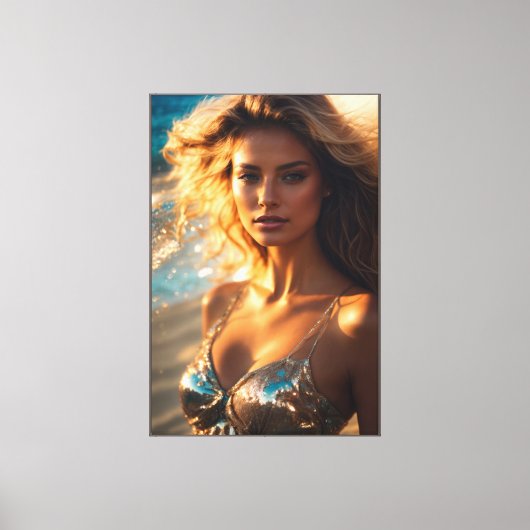 Supermodel opgerekt canvasprint canvas afdruk (Voorkant)