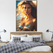 Supermodel opgerekt canvasprint canvas afdruk (Insitu (Slaapkamer))
